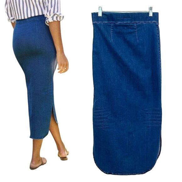 Frank & Eileen Donegal Unforgettable Skirt in 1977 Medium Denim Wash Size 4 NWT - Picture 2 of 12